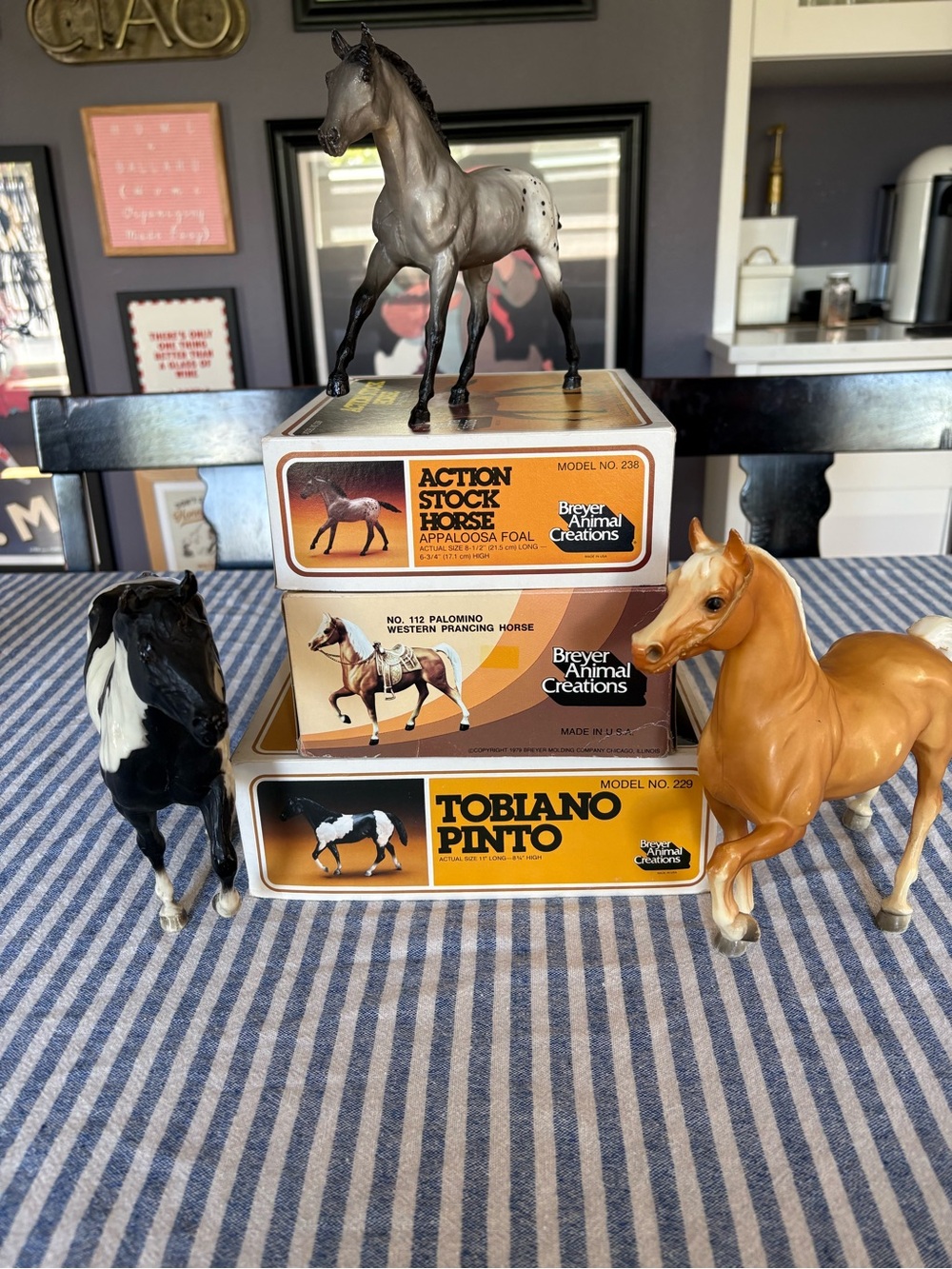 Set of three Breyer horses with their original boxes